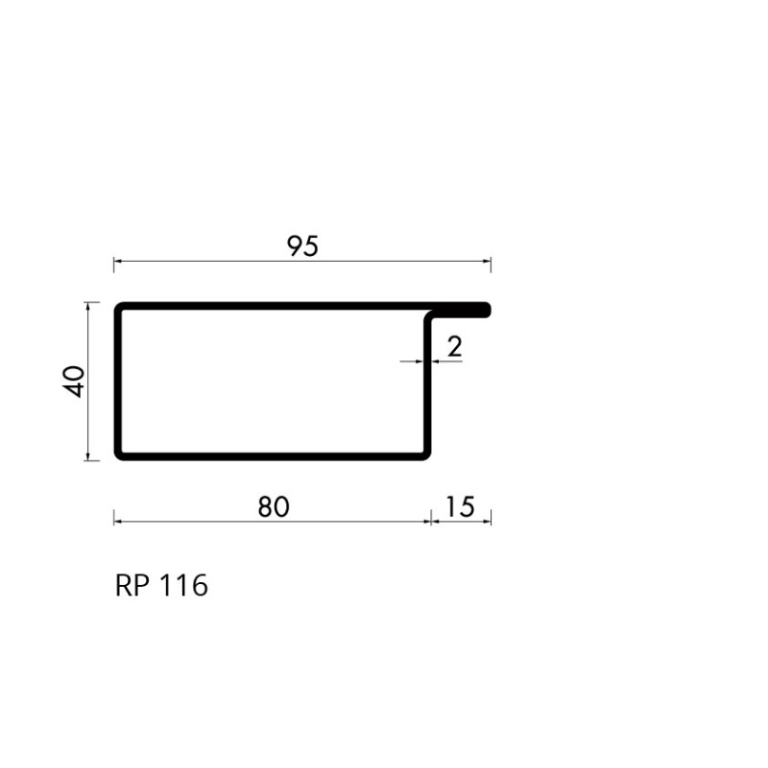 Staal profiel RP 0116-AA S235JRG2 - 6000