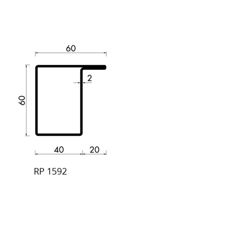 Staal profiel RP 1592-AA S235JRG2 - 6000