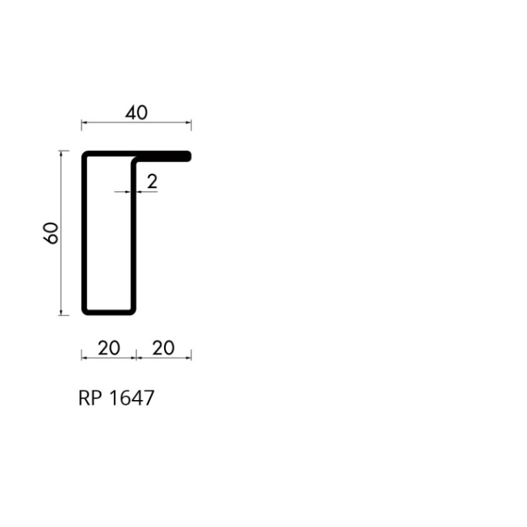 Staal profiel RP 1647-AA S235JRG2 - 6000