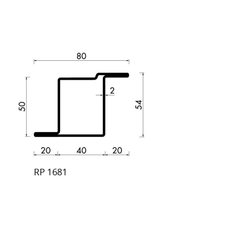 Staal profiel RP 1681-AA S235JRG2 - 6000