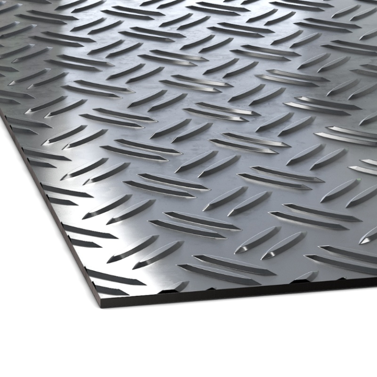 RVS plaat 2500 x 1250 x 3 mm WGW tranen Mandorla RVS 1.4301/1.4307 (304/304L) - 2500