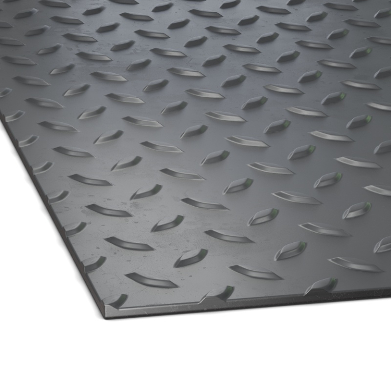 Staal plaat 2500 x 1250 x 4 mm WGW tranen S235JR - 2500